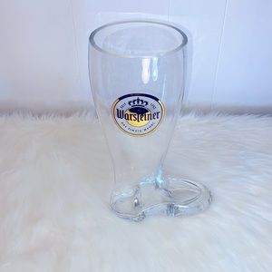Warsteiner Das Boot 1 liter German Glass Beer Boot Mug